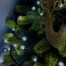 Світлодіодна гірлянда-нитка чорний дріт 300 LED Xmas кулька маленька матова 12.5 м 8 режимів білий