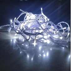 / Світлодіодна гірлянда-нитка білий дріт 200 LED Euro Led 14 м 8 режимів білий