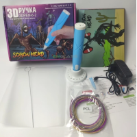 Дитяча 3D Ручка для малювання з еко пластиком 3Д 3D-6-2 набір з трафаретами Сиреноголовий new