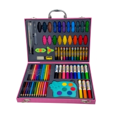 Набір для малювання 108 предметів MK5776-108 у валізці рожевий