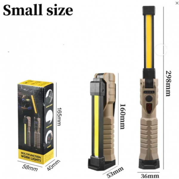 Ліхтар ручний акумуляторний L08-2 розкладний з магнітом чорний new