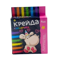 Крейда кольорова 4 шт MK-0096 кругла 4 кольори