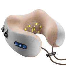 Масажер подушка U-shaped Massage Pillow роликовий бежевий