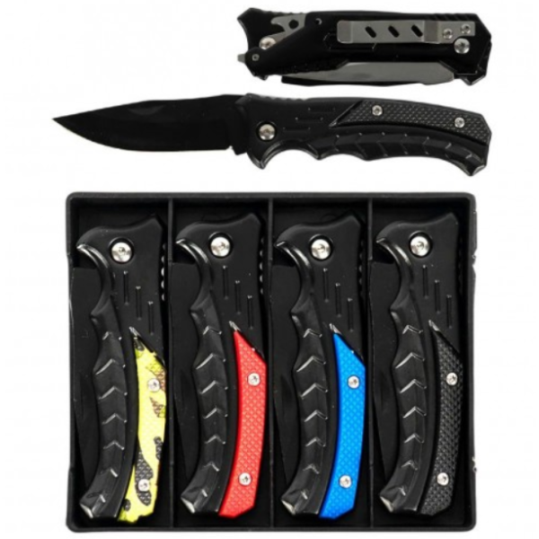 Ніж складаний кишеньковий з металевою кліпсою, в складеному вигляді 9см KA061 new