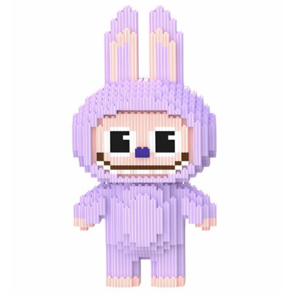 Конструктор піксельний 9188 Labubu 3132 деталі фіолетовий