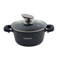 Каструля гранітне покриття Empire EM-7321 Блек з кришкою 1.5 л чорний