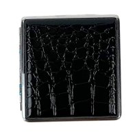 Портсигар 20-73 на 20 сигарет шкірзам чорний