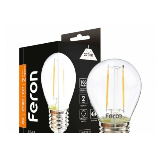 Лампа світлодіодна LED Feron LB-61 E27 2W 2700K 200Lm теплий білий