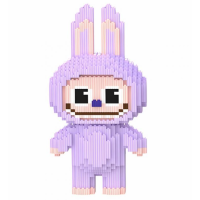 Конструктор піксельний 9188 Labubu 3132 деталі фіолетовий