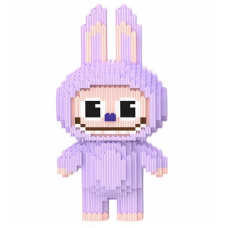 Конструктор піксельний 9188 Labubu 3132 деталі фіолетовий