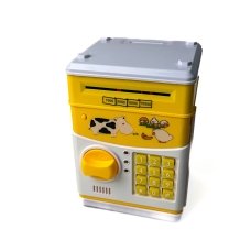 / Скарбничка сейф Корівка Cartoon Cow електронна з кодовим замком Жовтий