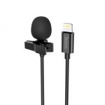 Мікрофон конденсаторний петличний HOCO L14 Lavalier Apple Lightning для смартфона чорний