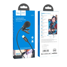 Мікрофон Петлічний HOCO L14 iP Lavalier microphone Lightning/2m. Black new
