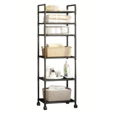 Полиця для ванної пряма TVT-02 164 х 41 см метал чорний