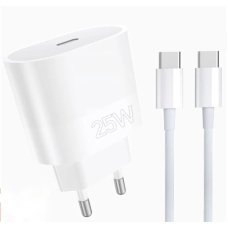 Мережевий зарядний пристрій з кабелем WUW-T86C PD 25W fast charger + USB C to USB C cable set new