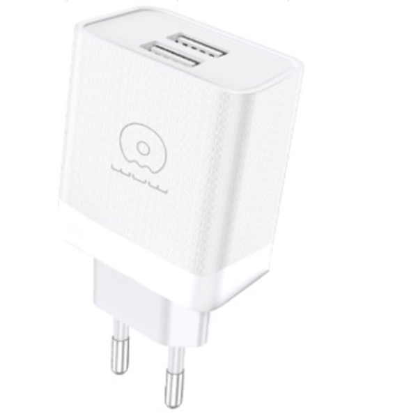 Зарядний блок живлення 2хUSB WUW C222 12 W 5 V 2.4 А білий