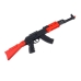 Дитячий автомат АК-47 з мішенями кулі-присоски 47 см чорний з помаранчевим