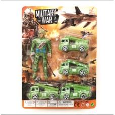 / Набір машинок 669-A1 5 деталей, інерція, військова техніка з солдатом
