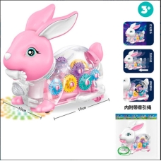 / Музична іграшка A-Toys CL-1 Заєць, 19см, їздить, шестерні рухаються, звукові та світлові ефекти, на батарейках