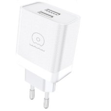 Зарядний блок живлення 2хUSB WUW C222 12 W 5 V 2.4 А білий