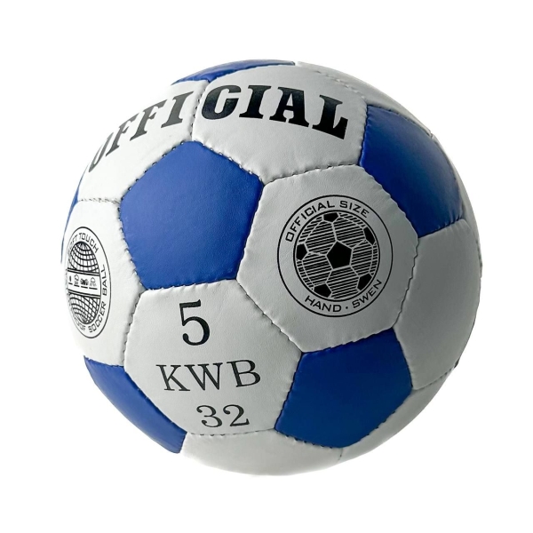 М'яч футбольний №5 OFFICIAL білий з синім