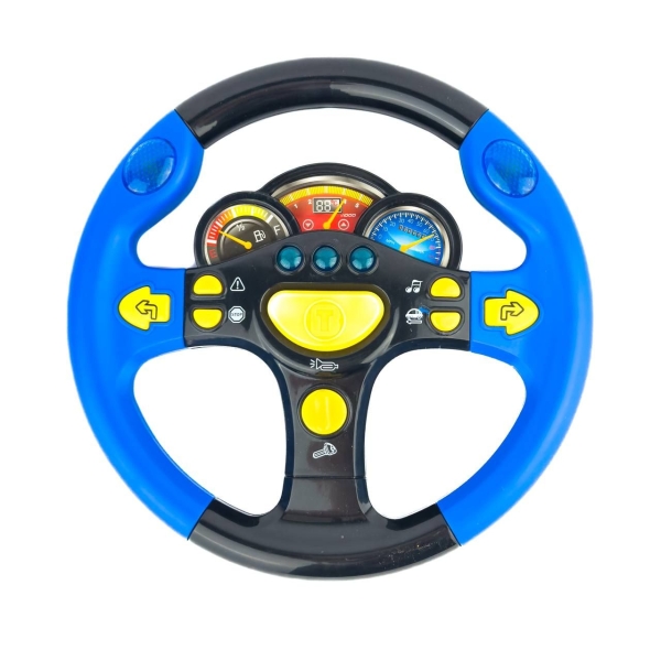 Інтерактивна іграшка Кермо Limo Toy 7737 UK зі звуковими та світловими ефектами 25 см синій з чорним