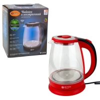 Електрочайник BITEK BT-3110 скло 1.8 л червоний