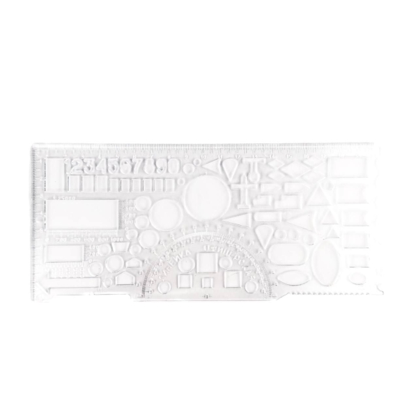 Лінійка офіцерська 20 х 9 см пластикова ТОФ-1 прозорий