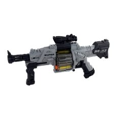 Дитячий автомат М-32 904-3A-4A з прицілом кулі-присоски 37 см сірий