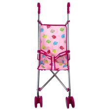 Іграшкова коляска для ляльок 49 х 55 х 26 см 9302W рожевий