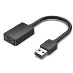 Адаптер Vention 2-port USB External Sound Card 0.15M Black (CDYB0) new