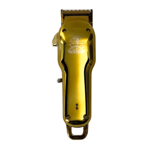 Бездротова машинка для стрижки волосся VGR V-678 USB 4 насадки золотистий