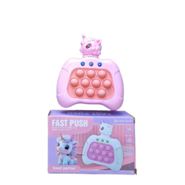 Іграшка Поп-Іт електронна приставка єдиноріг рожевий