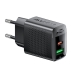 Зарядний блок живлення Type-C+USB ACEFAST A98 GaN 30 W 3 A чорний