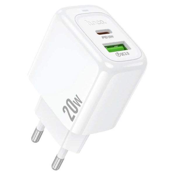 Мережевий зарядний пристрій HOCO CS54A Surplus PD20W+QC3.0 charger White new