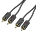 Аудiокабель 2хRCA/2xRCA 1.5 м HOCO UPA29 чорний