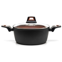 Каструля антипригарне покриття Hölmer CR-1325-SBMCL Carrot з кришкою 2.5 л чорний