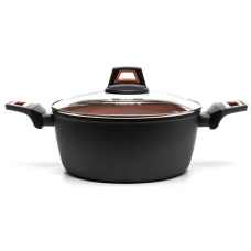 Каструля антипригарне покриття Hölmer CR-1325-SBMCL Carrot з кришкою 2.5 л чорний