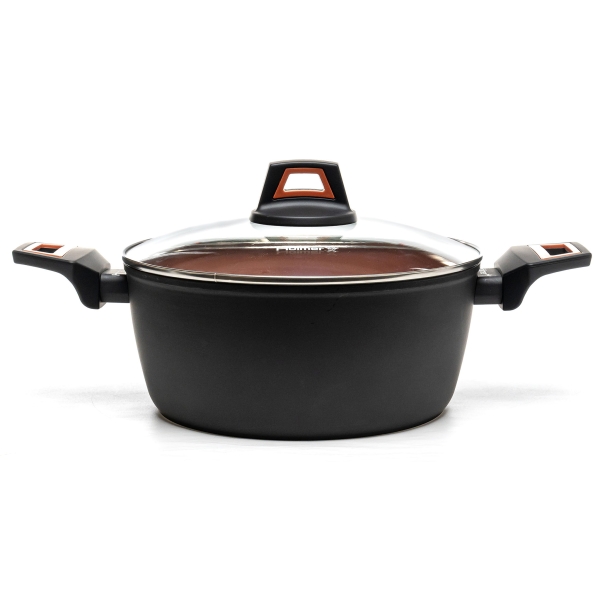 Каструля антипригарне покриття Hölmer CR-1325-SBMCL Carrot з кришкою 2.5 л чорний