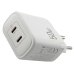Зарядний пристрій з кабелем 2xType-C/Apple Lightning 1 м XO CE08 50 W 3 A білий