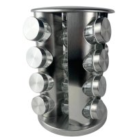 Набір для спецій Empire EM3170 Басіл скло 16 ємностей сріблястий