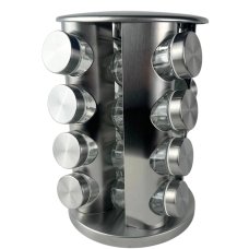 Набір для спецій Empire EM3170 Басіл скло 16 ємностей сріблястий