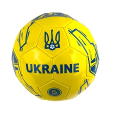 М'яч футбольний №5 Ukraine EN-3325 жовтий з синім