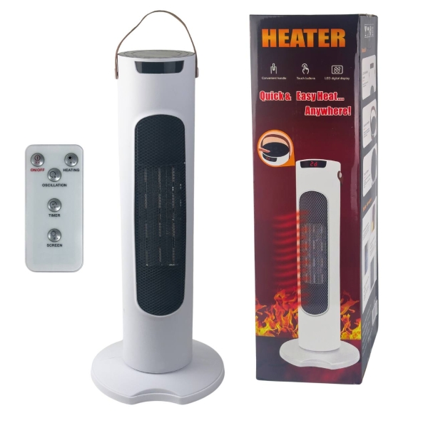 Тепловентилятор обігрівач Quick & Easy Heat електричний 2000 Вт білий