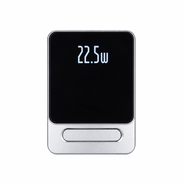 Універсальна мобільна батарея 10000 mAh A77 MagSafe 22.5 W повербанк з дисплеєм сріблястий