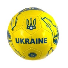 М'яч футбольний №5 Ukraine EN-3325 жовтий з синім