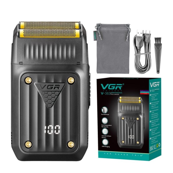 Електробритва шейвер VGR V-363 з дисплеєм чорний