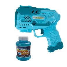 Іграшка-генератор мильних бульбашок YD-705A зі світловими ефектами 16 см блакитний