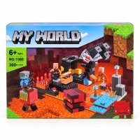 Конструктор Minecraft 1088 My World Пригоди в Незері 300 деталей