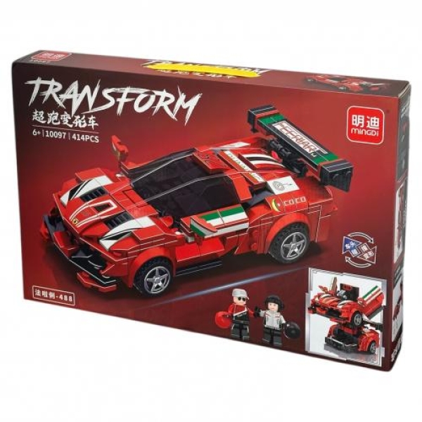 Конструктор TRANSFORM FERRARI 2в1 414 дет., 10097 new